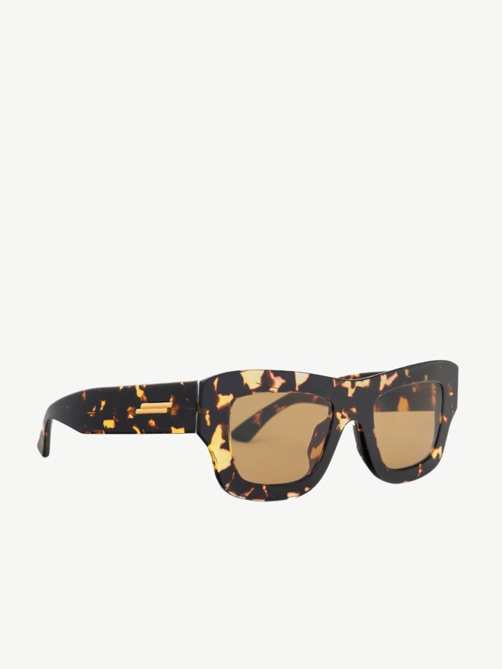 Bottega Veneta BV1357S Havana Tortoiseshell Oversized Square Sunglasses